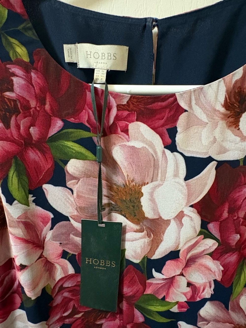 Hobbs London Carly Dress in Peony Pink Floral | Size US 8 / UK 12 – NWT - Picture 3 of 9